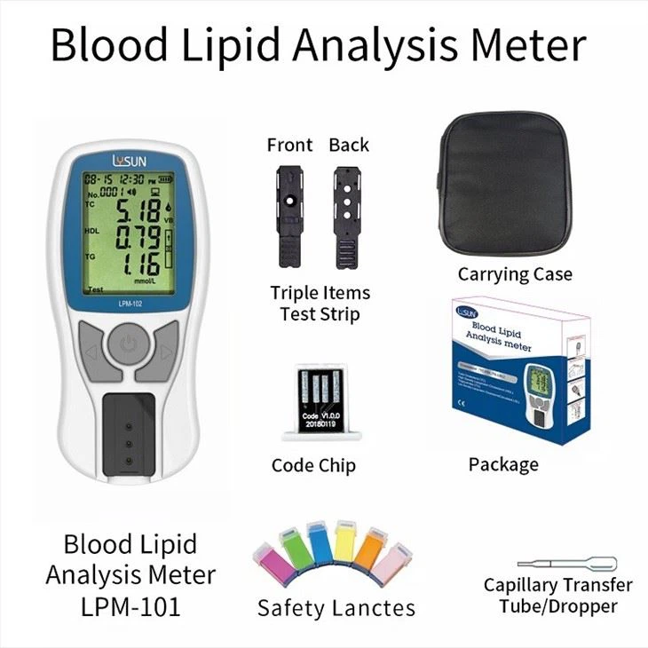 Best Quality Triple-in-one Lipid Monitor HDL LDL Triglycerides Cholesterol