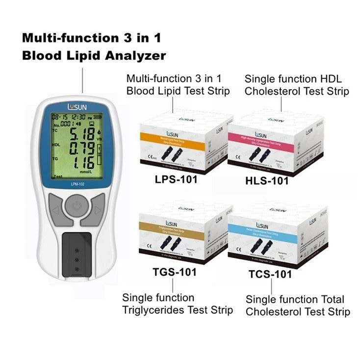 Best Quality Triple-in-one Lipid Monitor HDL LDL Triglycerides Cholesterol